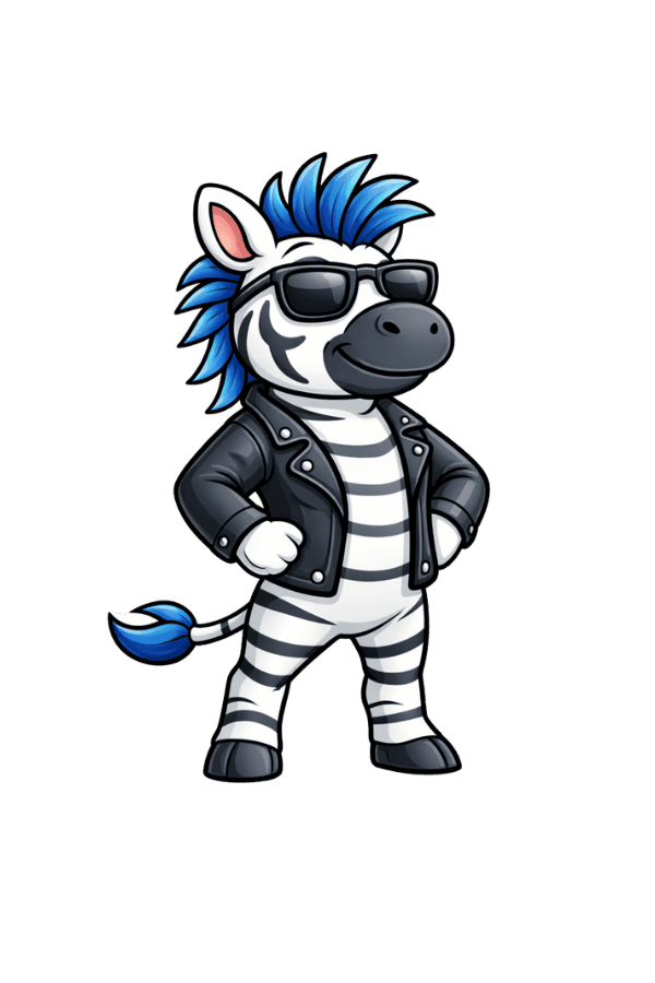 Zeke the Zebra, the RaiseTell mascot
